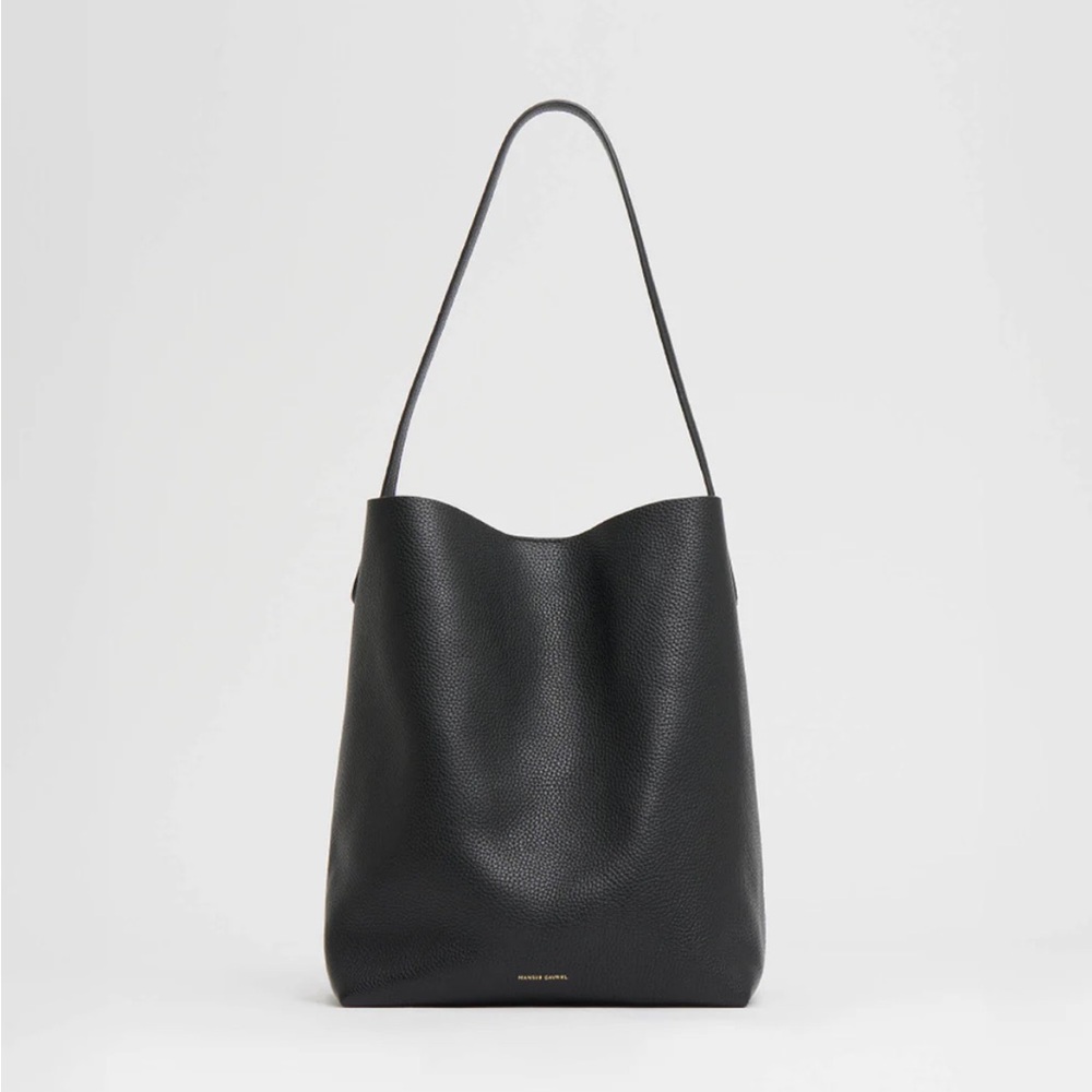 Mansur Gavriel Black Leather Shoulder Bag | Everyday Cabas